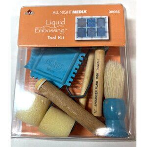 Plaid All Night Media Liquid Embossing Tool Kit For Crafting & Art Projects